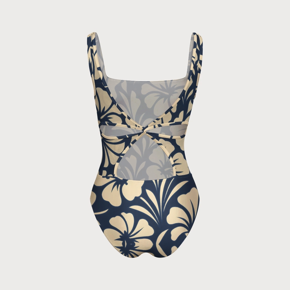 Women Floral One Piece Swimsuit