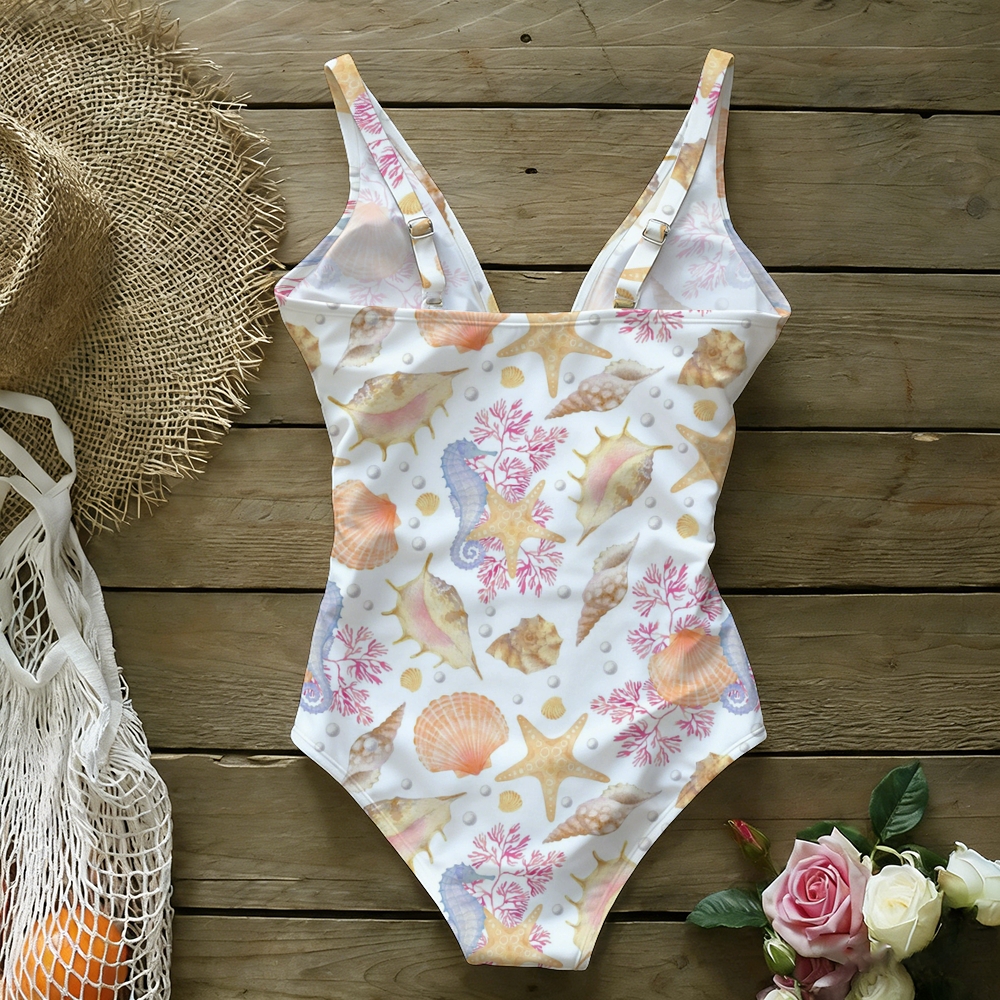 Women's Marine Life Print Swimsuit