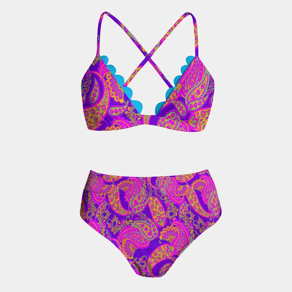 Purple Paisley Bikini