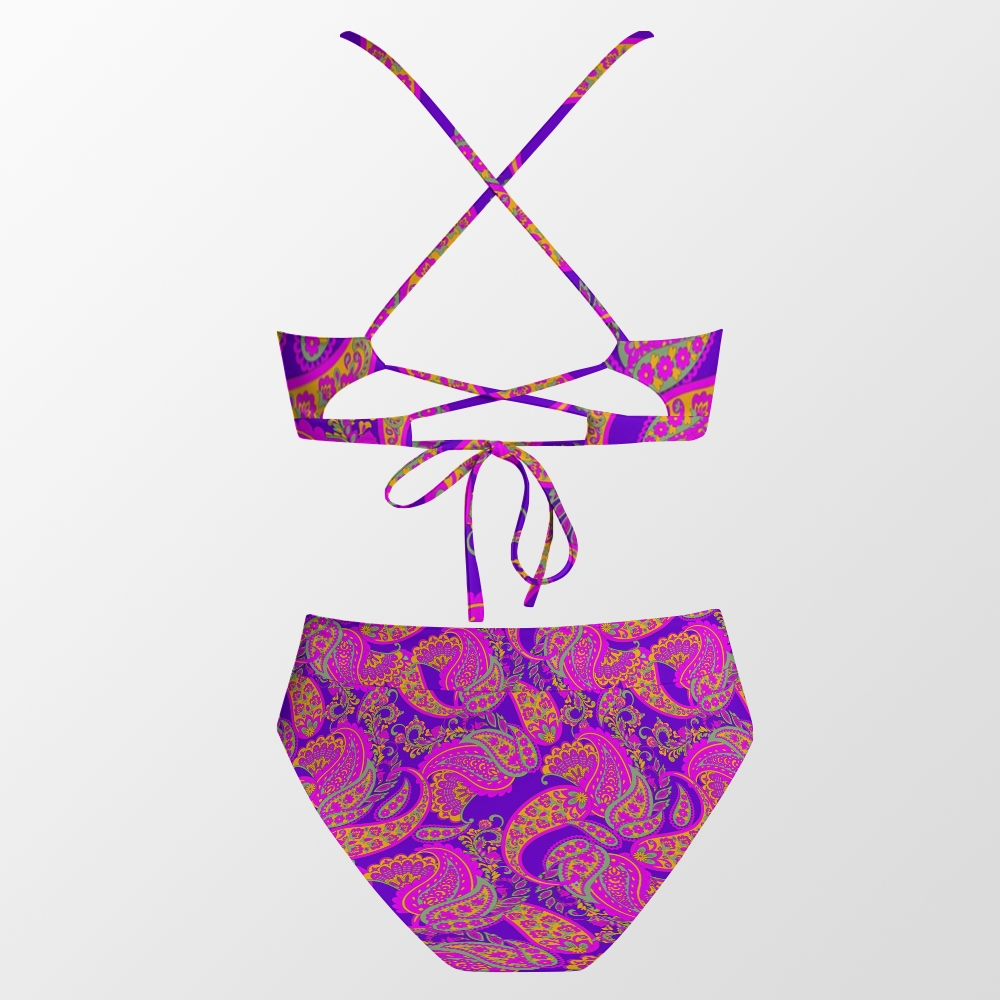 Purple Paisley Bikini