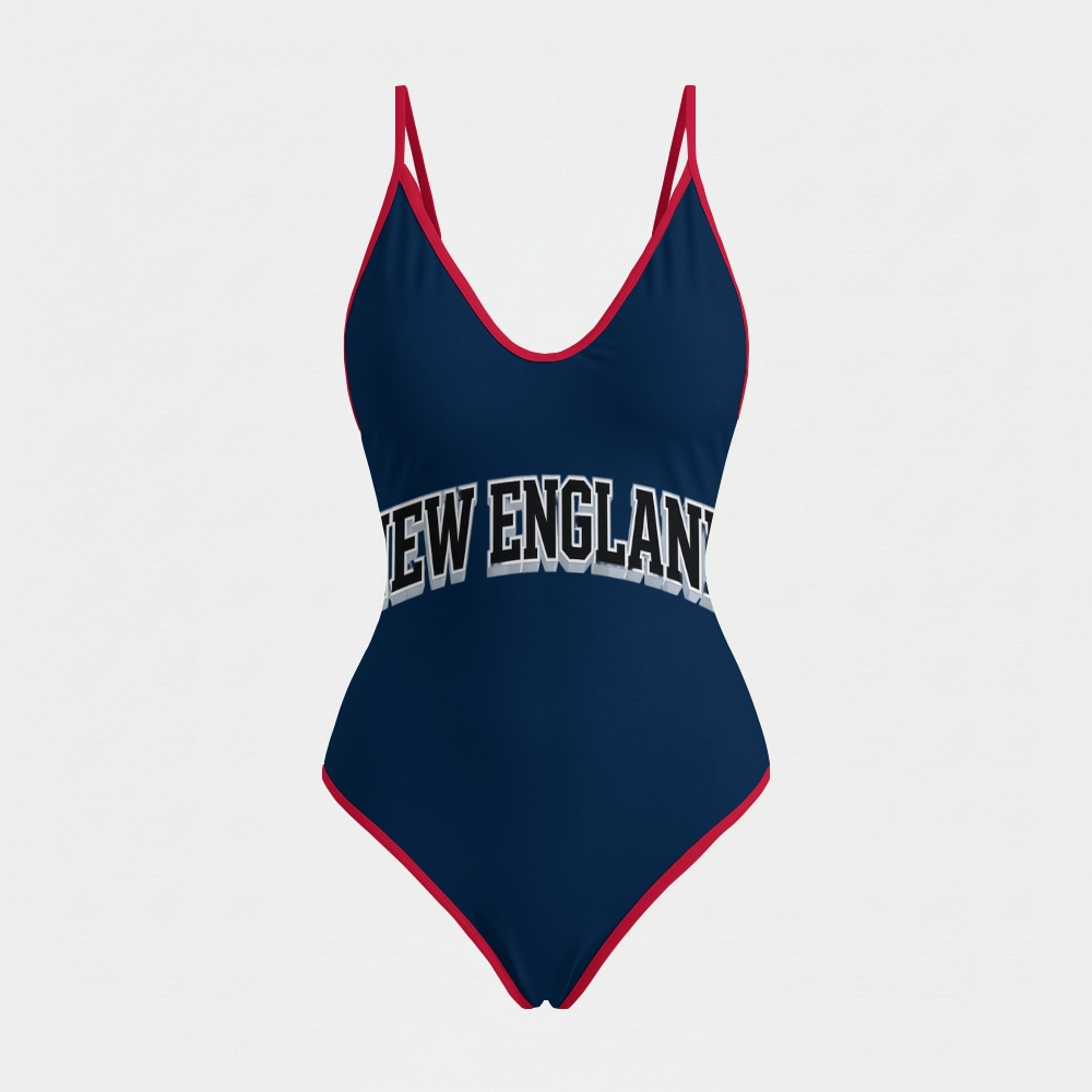 Plunging V-Neck One-Piece Swimsuit