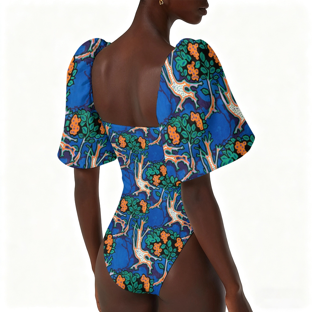 Women's Tropical Tree & Berry Print Swimsuit