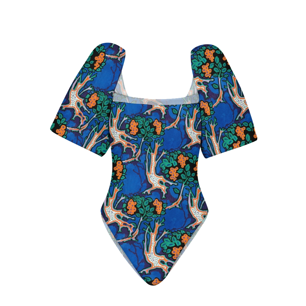 Women's Tropical Tree & Berry Print Swimsuit