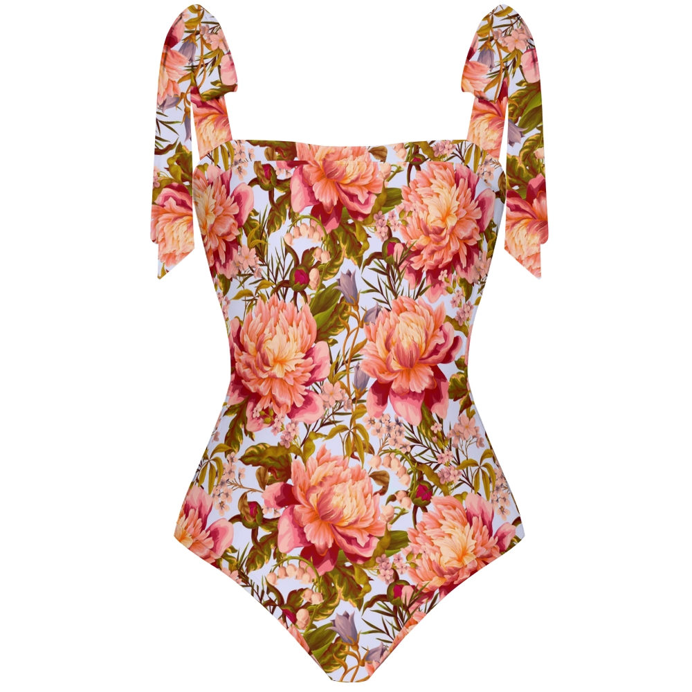 Women's Peony Floral Print Swimsuit