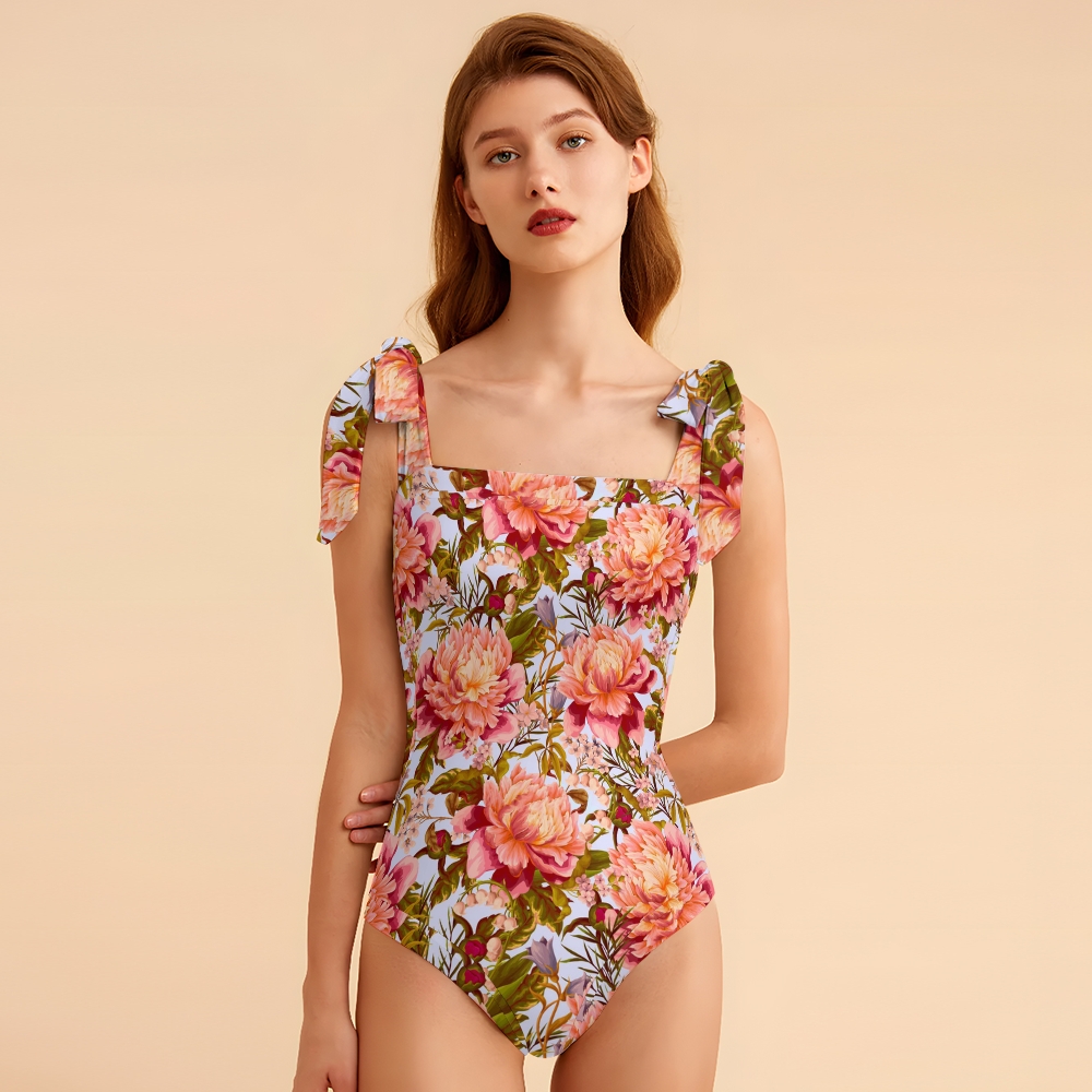 Women's Peony Floral Print Swimsuit