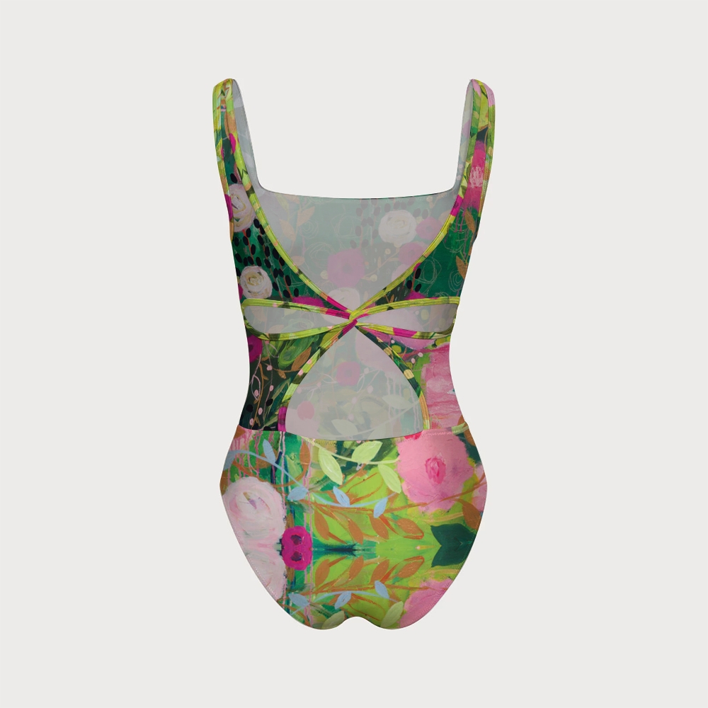 A Place to Rest Swimsuit with Back Mesh Knot