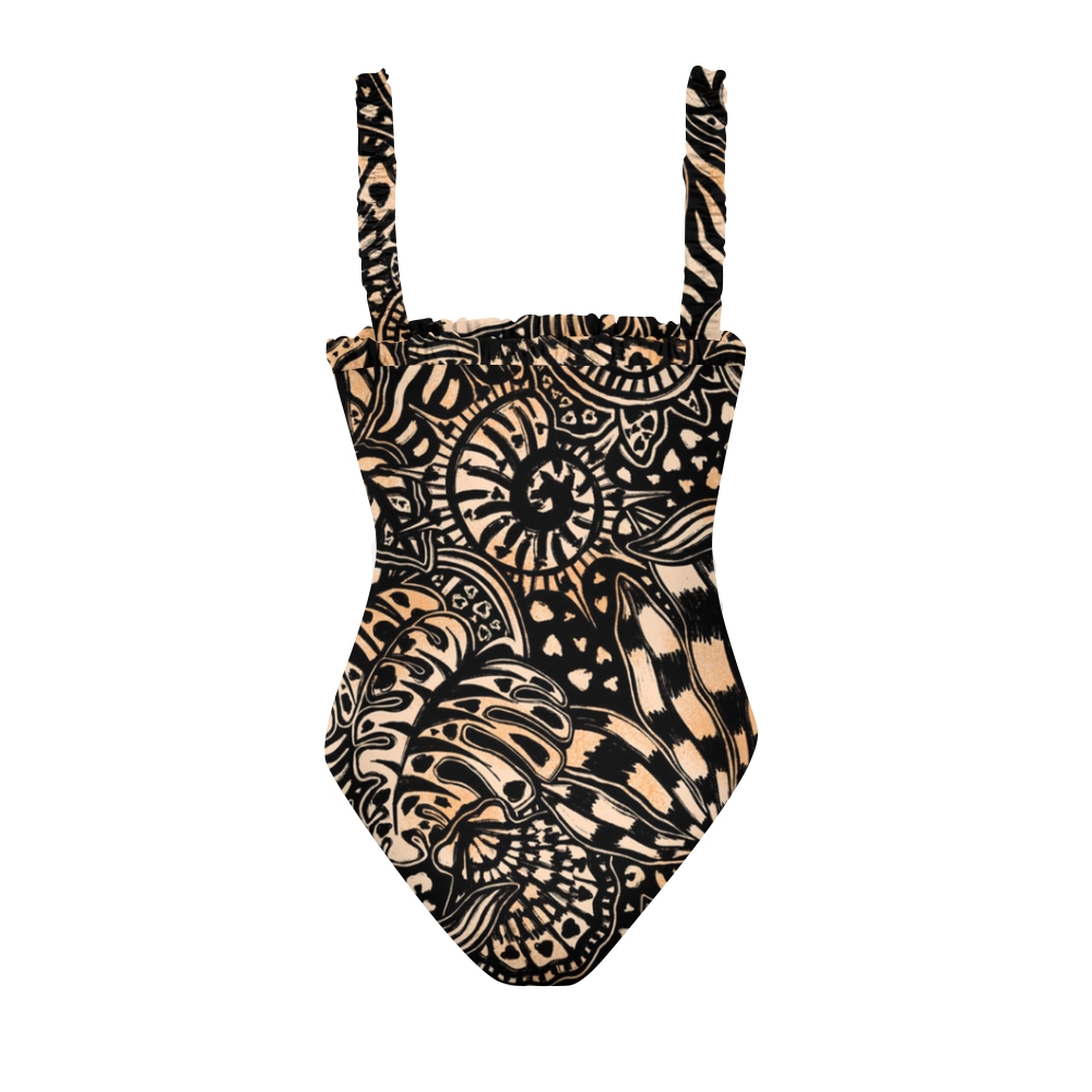 Women's Tribal Turtle Batik Print Swimsuit