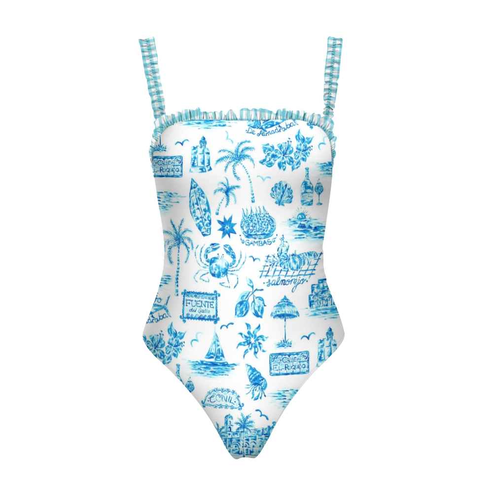 Women's Beach Toile Printed Swimsuit
