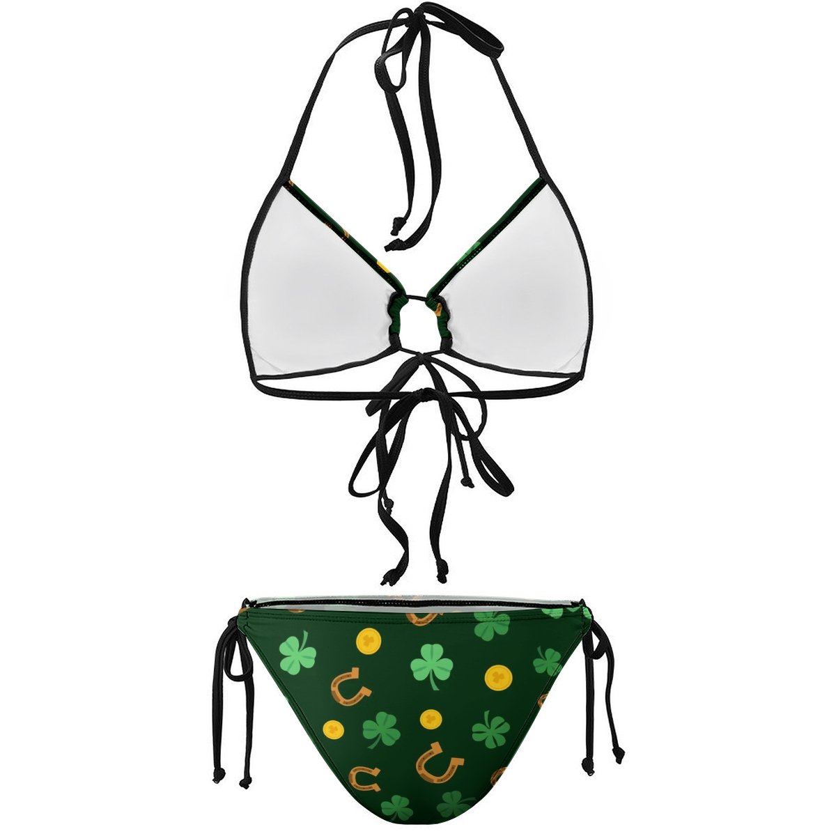 Women's Triangle Bikini Four-Leaf Clover Swimsuit