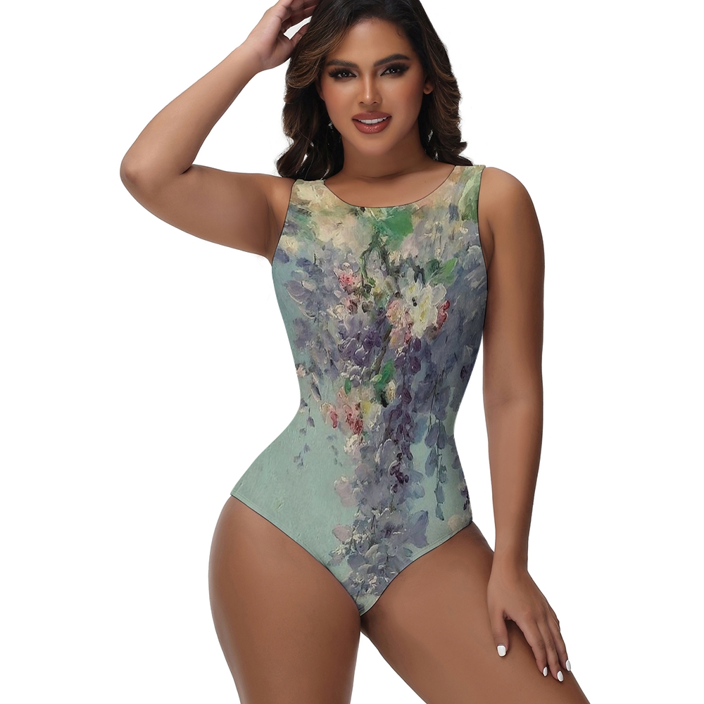 Impressionist Bloom Print Swimsuit