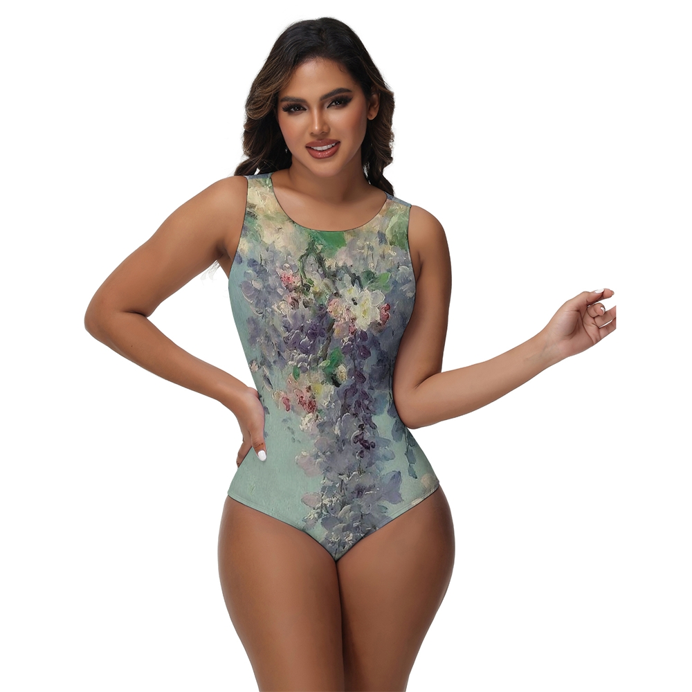 Impressionist Bloom Print Swimsuit