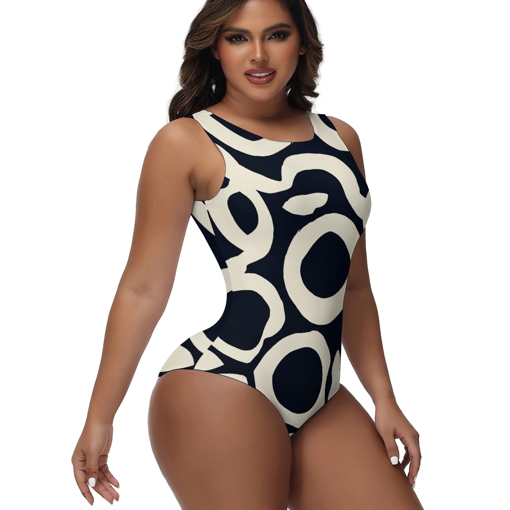 Geometric One-Piece Swimsuit