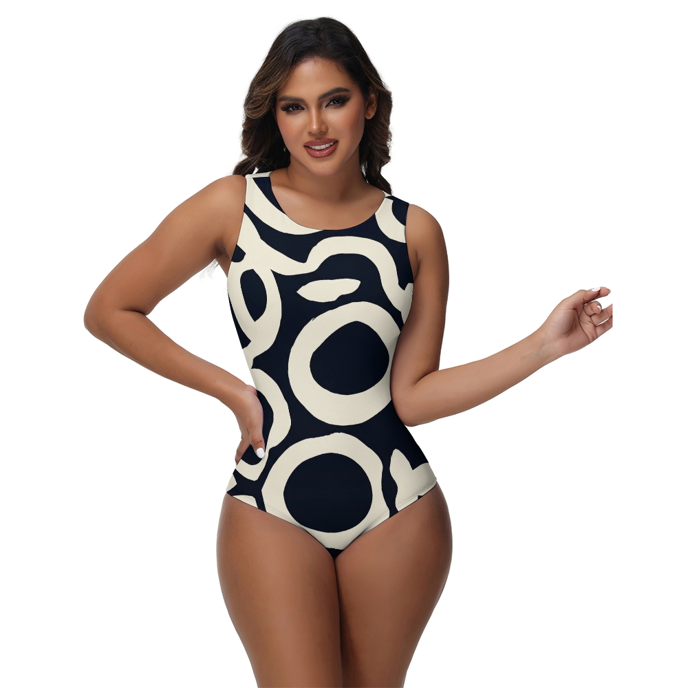 Geometric One-Piece Swimsuit