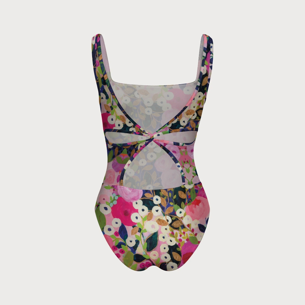 Desire by Carrie Schmitt Swimsuit with Back Mesh Knot