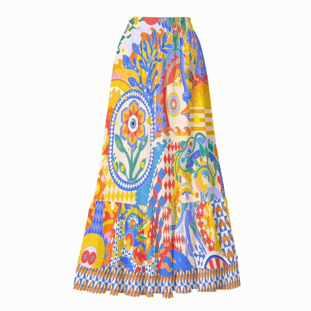 Women's Colorful Patchwork Swimsuit Set