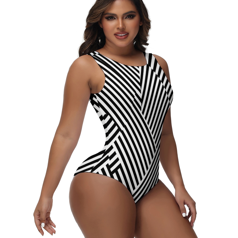 Striped One-Piece Swimsuit