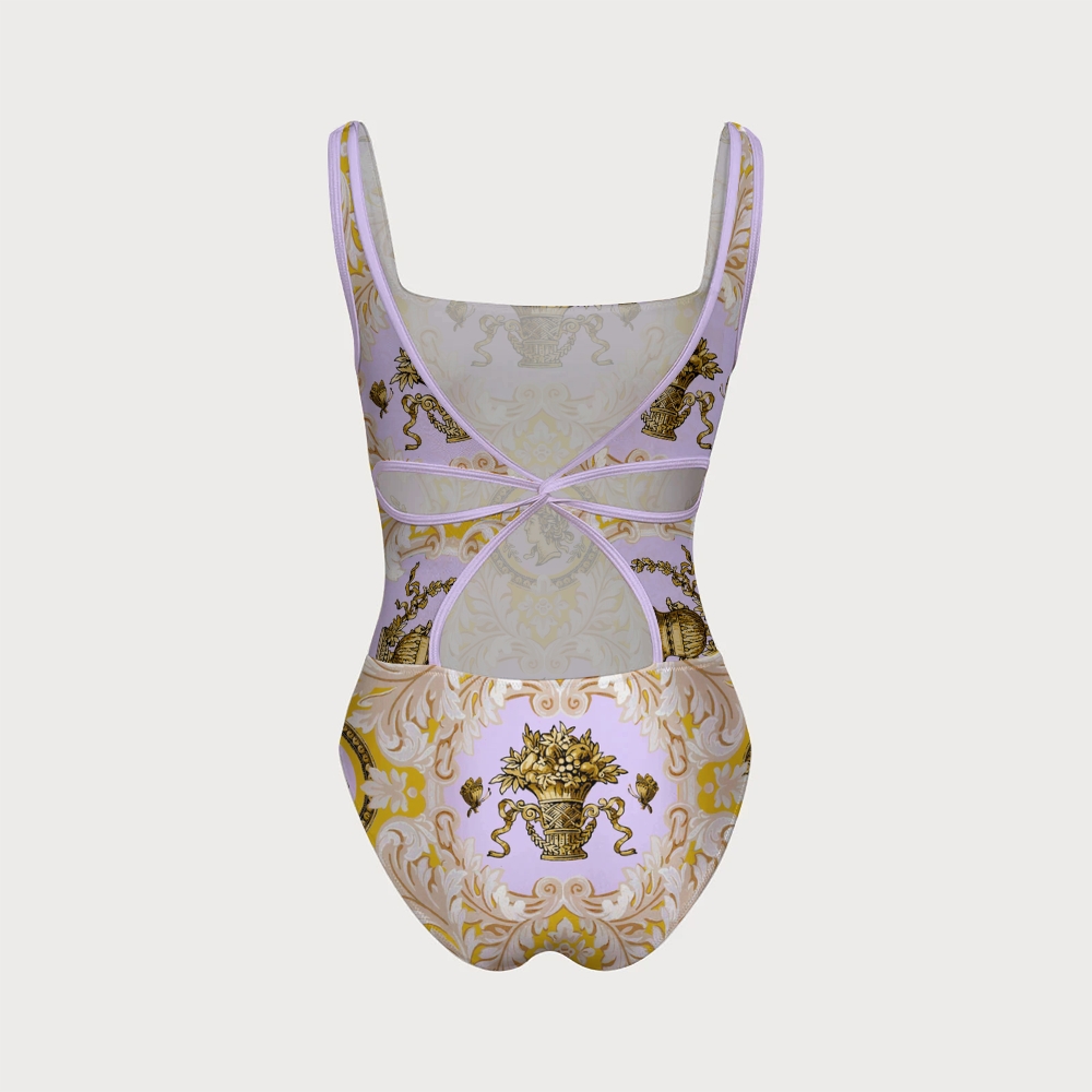 Women's Baroque Ornate Print One-piece Swimsuit