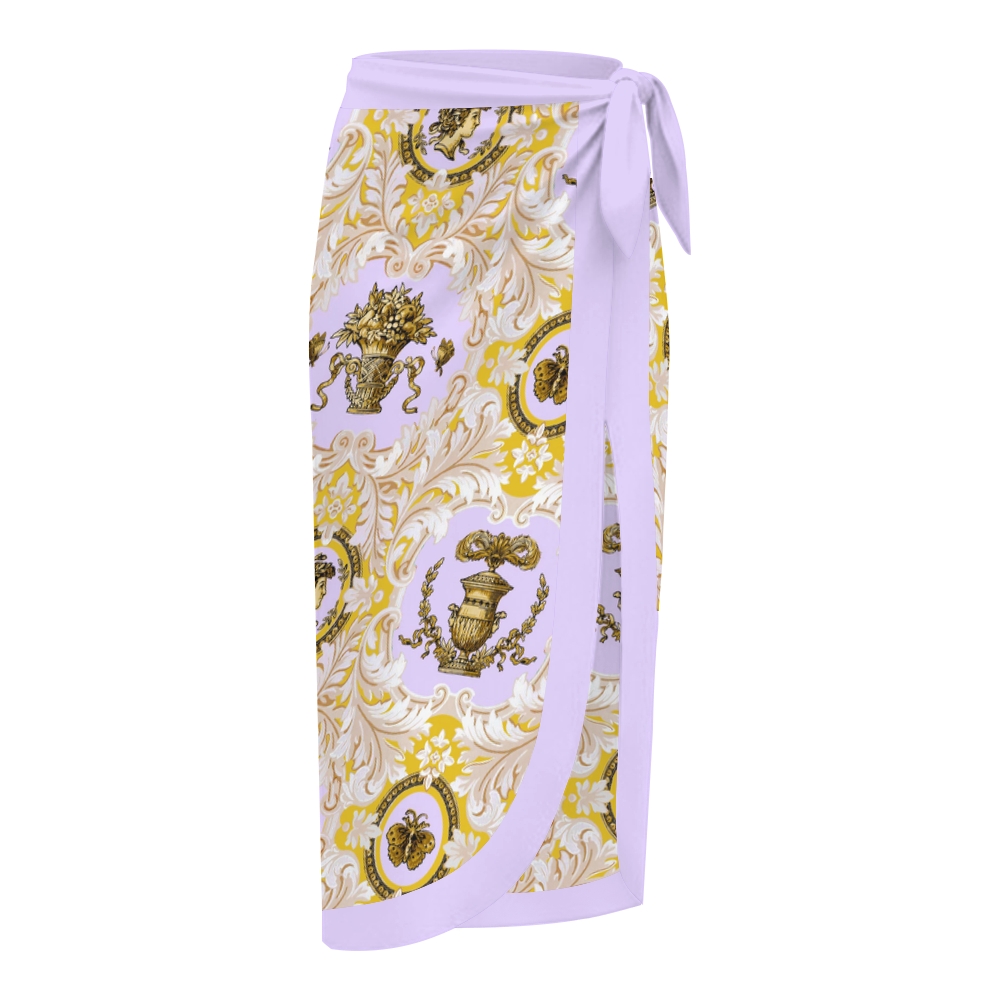 Women's Baroque Ornate One-Piece Swimsuit Set