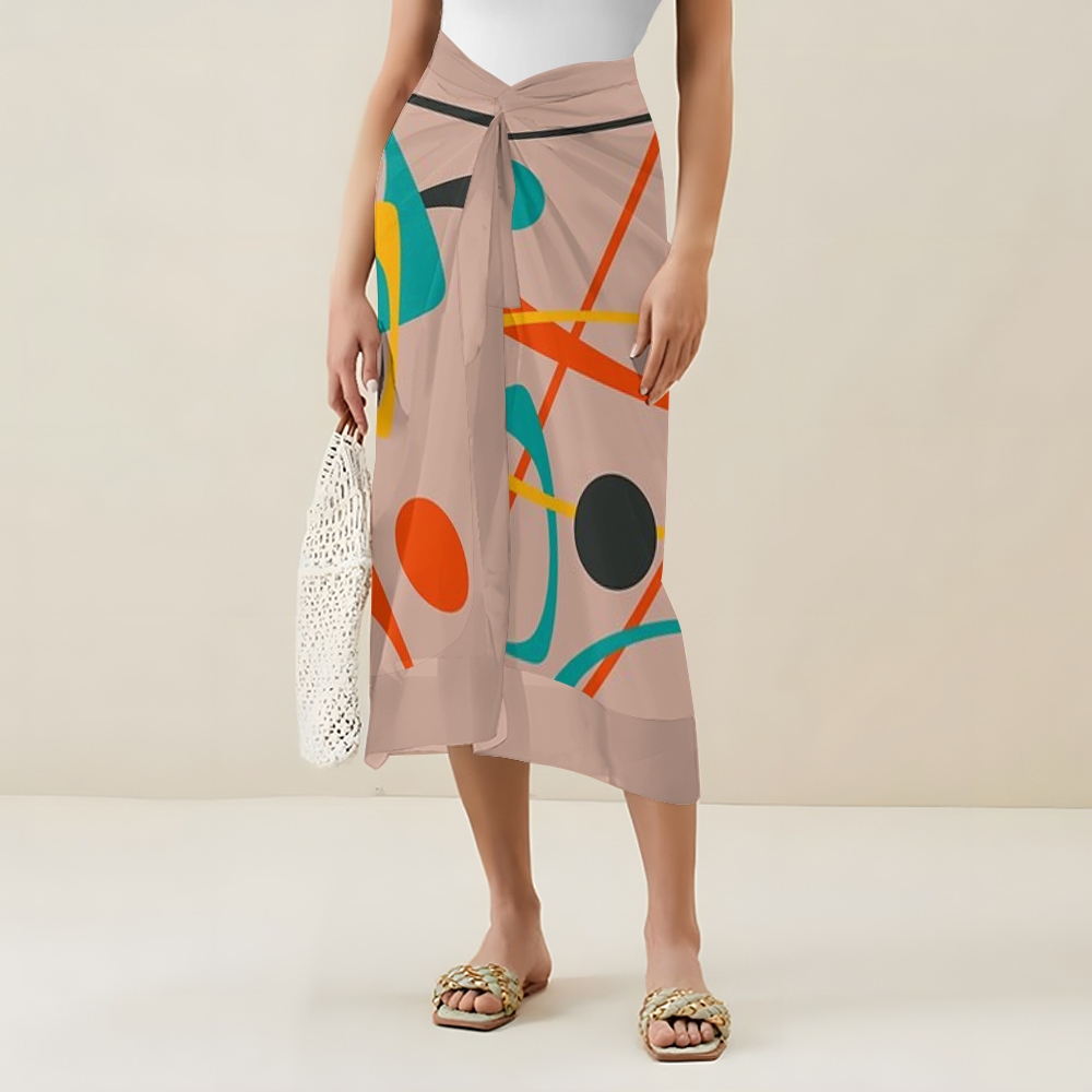 1950's Mid Century Abstract Design One Piece Swimsuits and Cover Ups