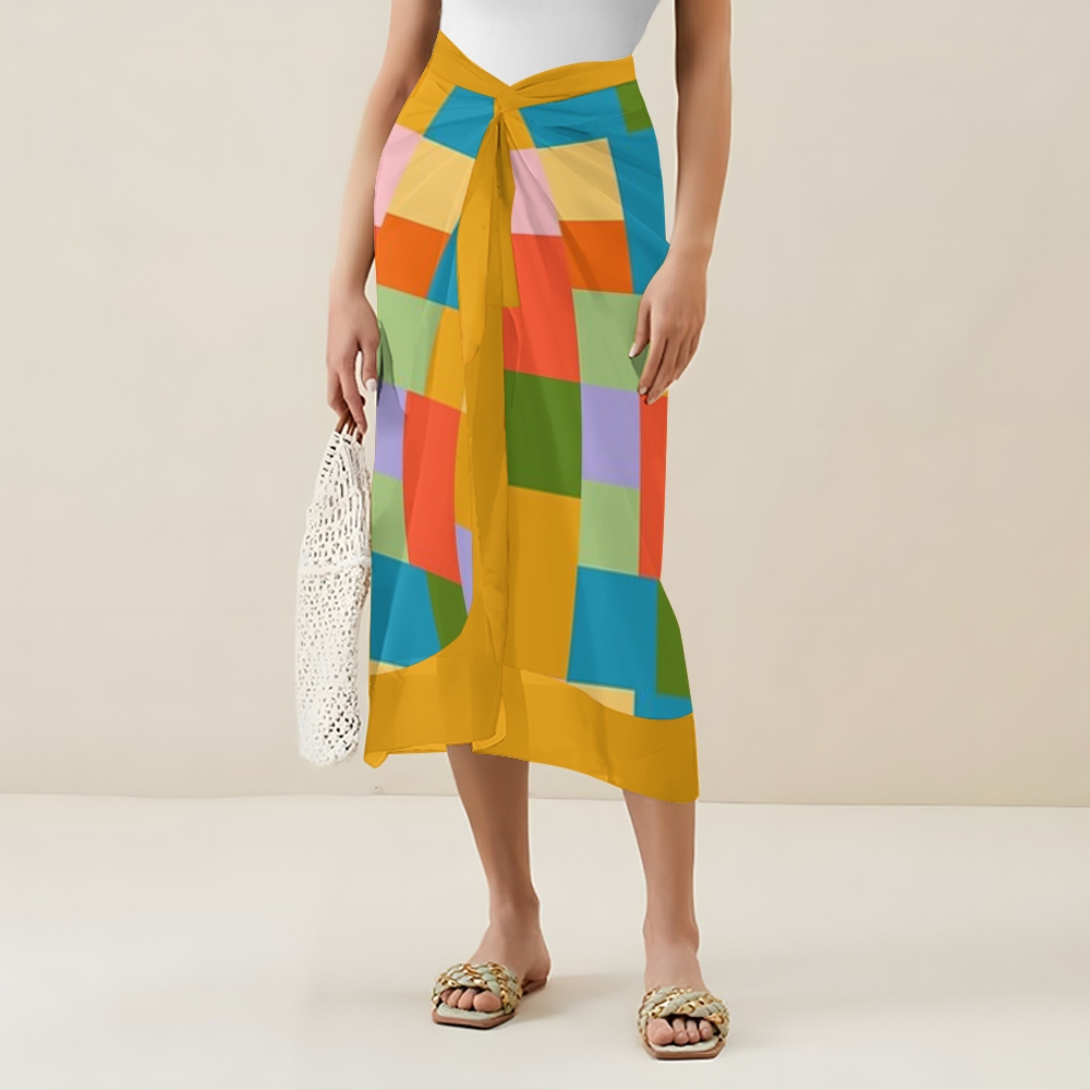 Retro Abstract Mid Century Pattern One Piece Swimsuits and Cover Ups