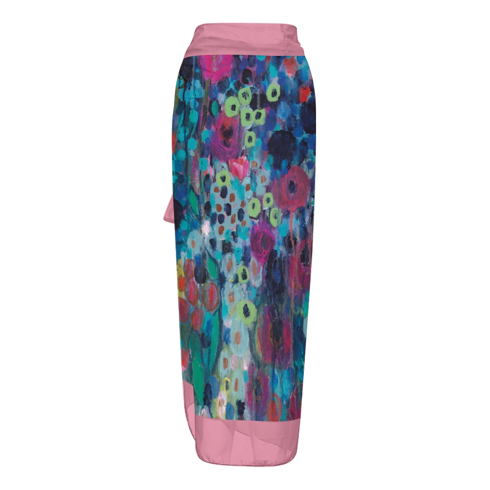 Women's Painted Strings Printed One Piece and Cover Ups