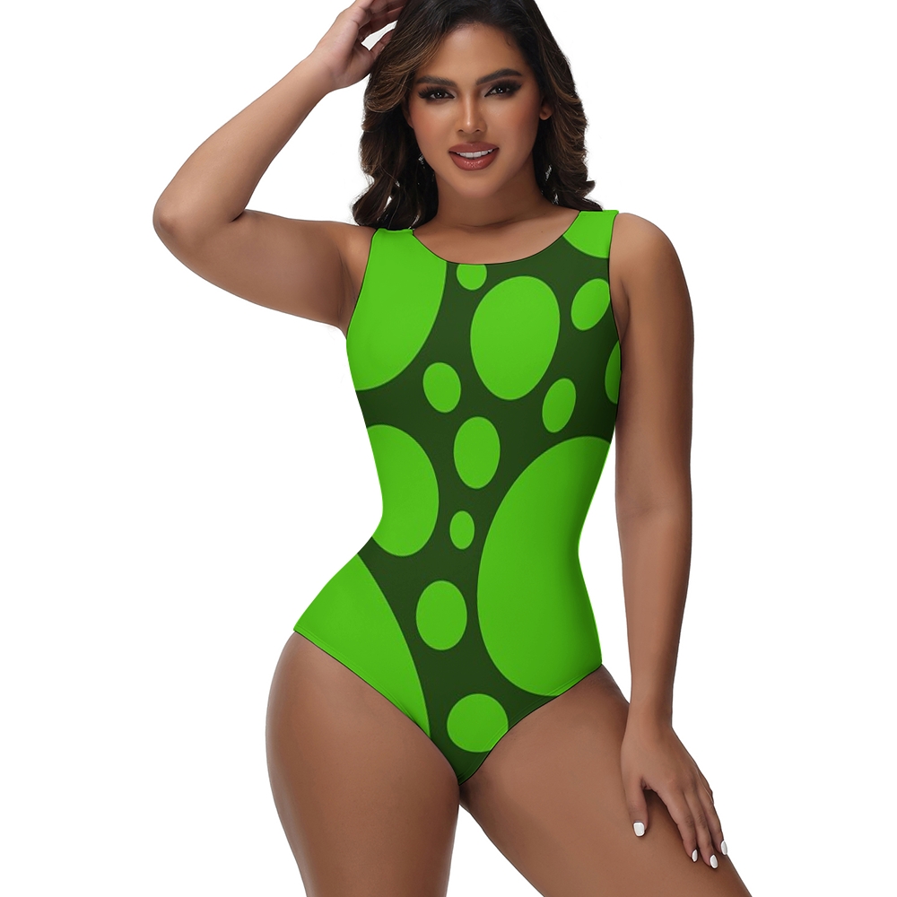 Retro 1960's Style Abstract Design One-Piece Swimsuit
