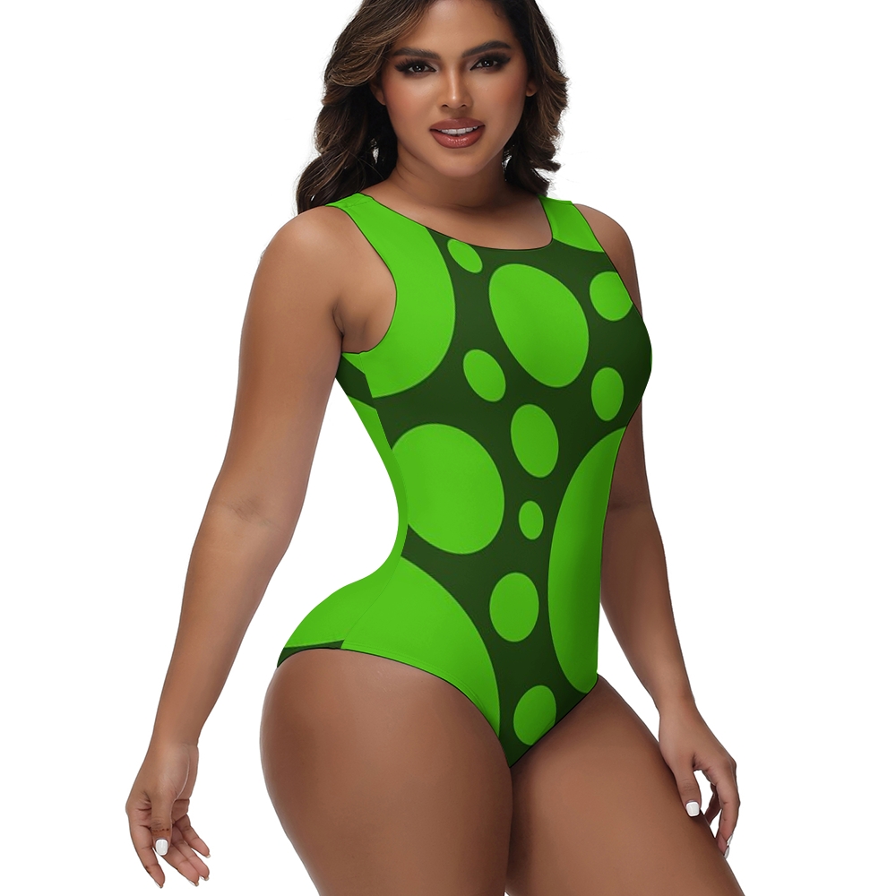 Retro 1960's Style Abstract Design One-Piece Swimsuit