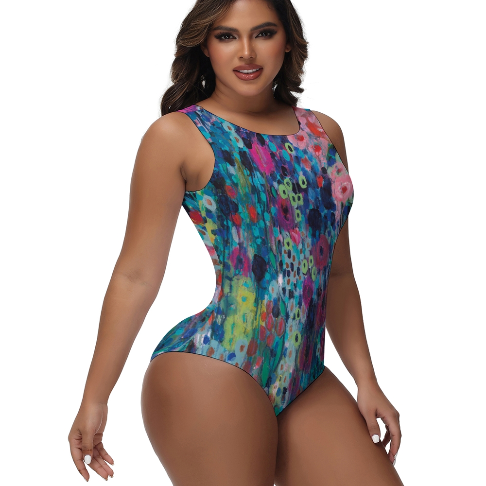 Painted Strings One-Piece Swimsuit