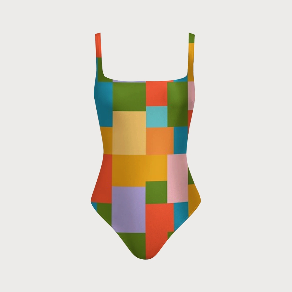 Women's One-piece Swimsuit With Back Mesh Knot