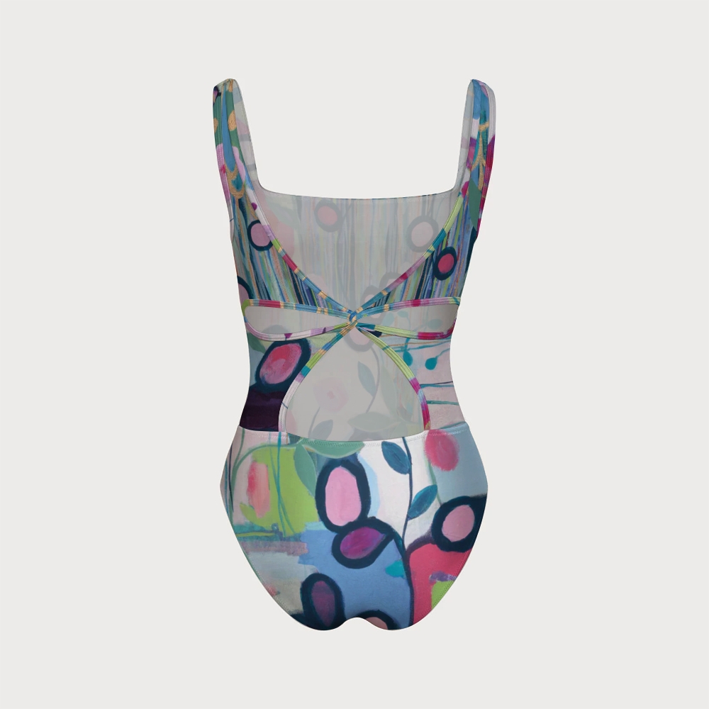 Women's In The Flow One-piece Swimsuit With Back Mesh Knot