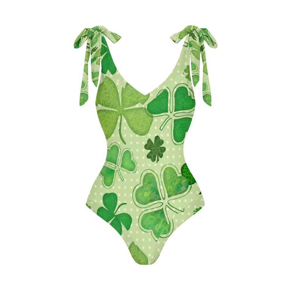 Women's Lucky Charm Printed One Piece Swimsuits and Cover Ups