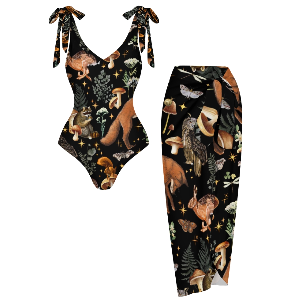 Women's Midnight Menagerie Printed One Piece Swimsuits and Cover Ups