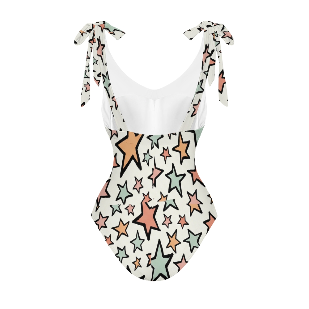 Women's Stars Printed One Piece Swimsuits and Cover Ups