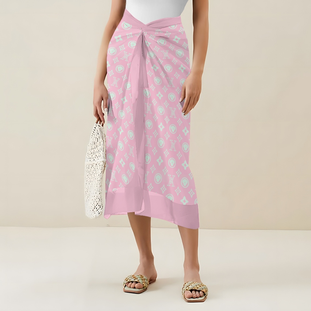 Women's Pink Mint Monogram Print One Piece Swimsuits and Cover Ups