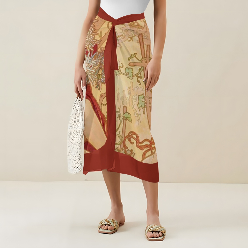 Women's Mucha Goddess Print One Piece Swimsuits and Cover Ups