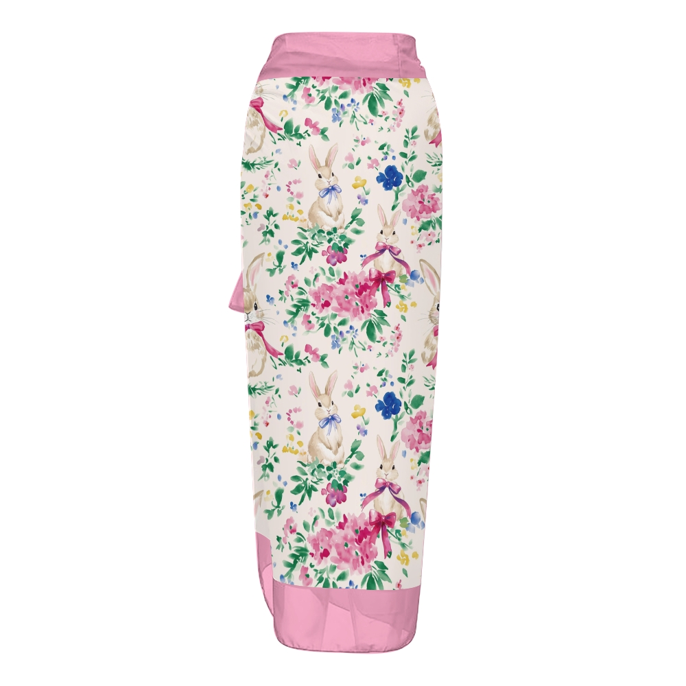 Women's Easter Bunny Garden Print One Piece Swimsuits and Cover Ups