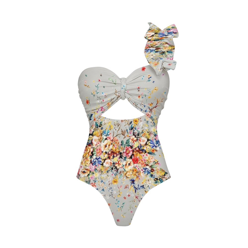 454Women's Floral One-Piece Swimsuit Set