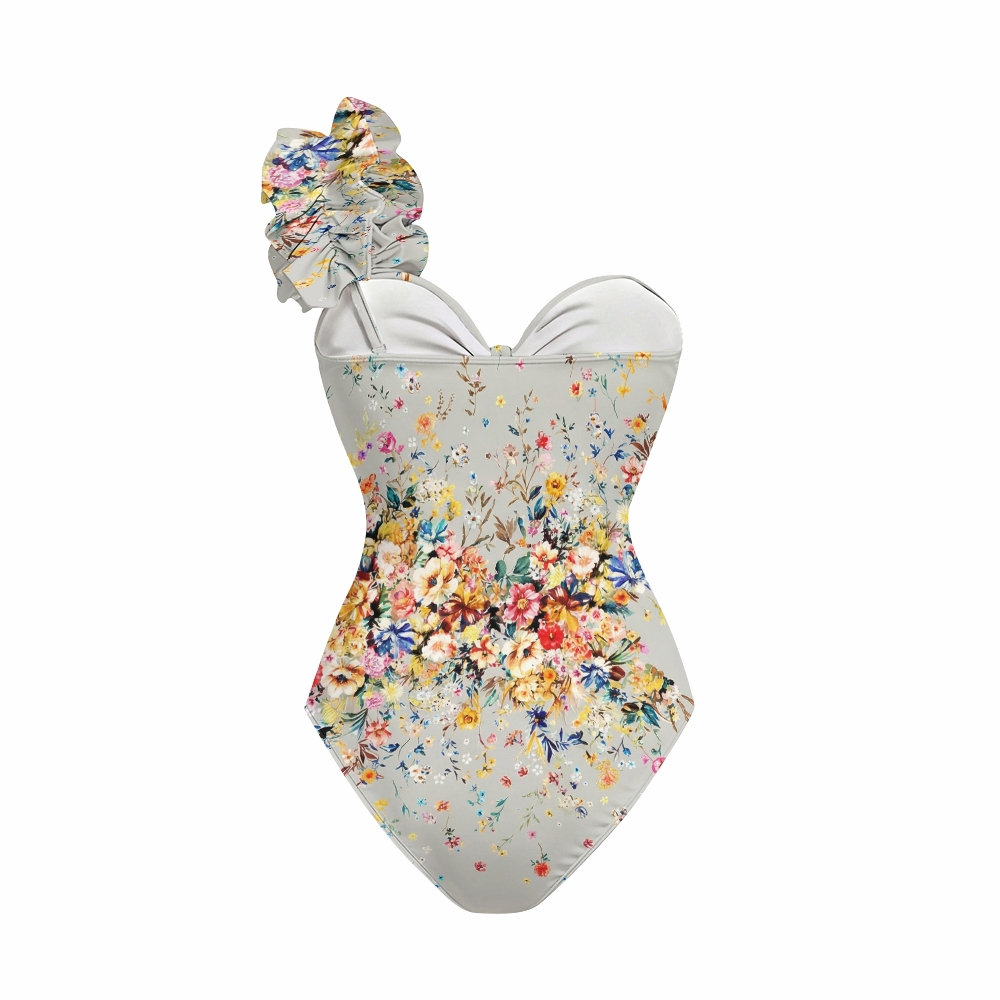 454Women's Floral One-Piece Swimsuit Set