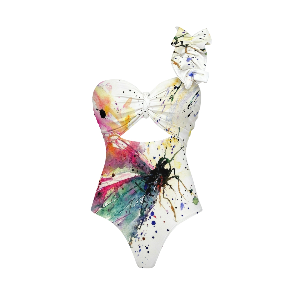 Women's Butterfly One-Piece Swimsuit Set