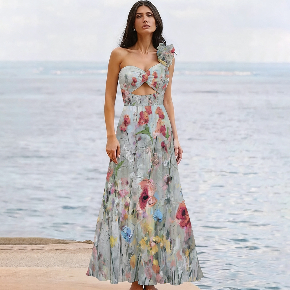 33Women's Floral One-Piece Swimsuit Set