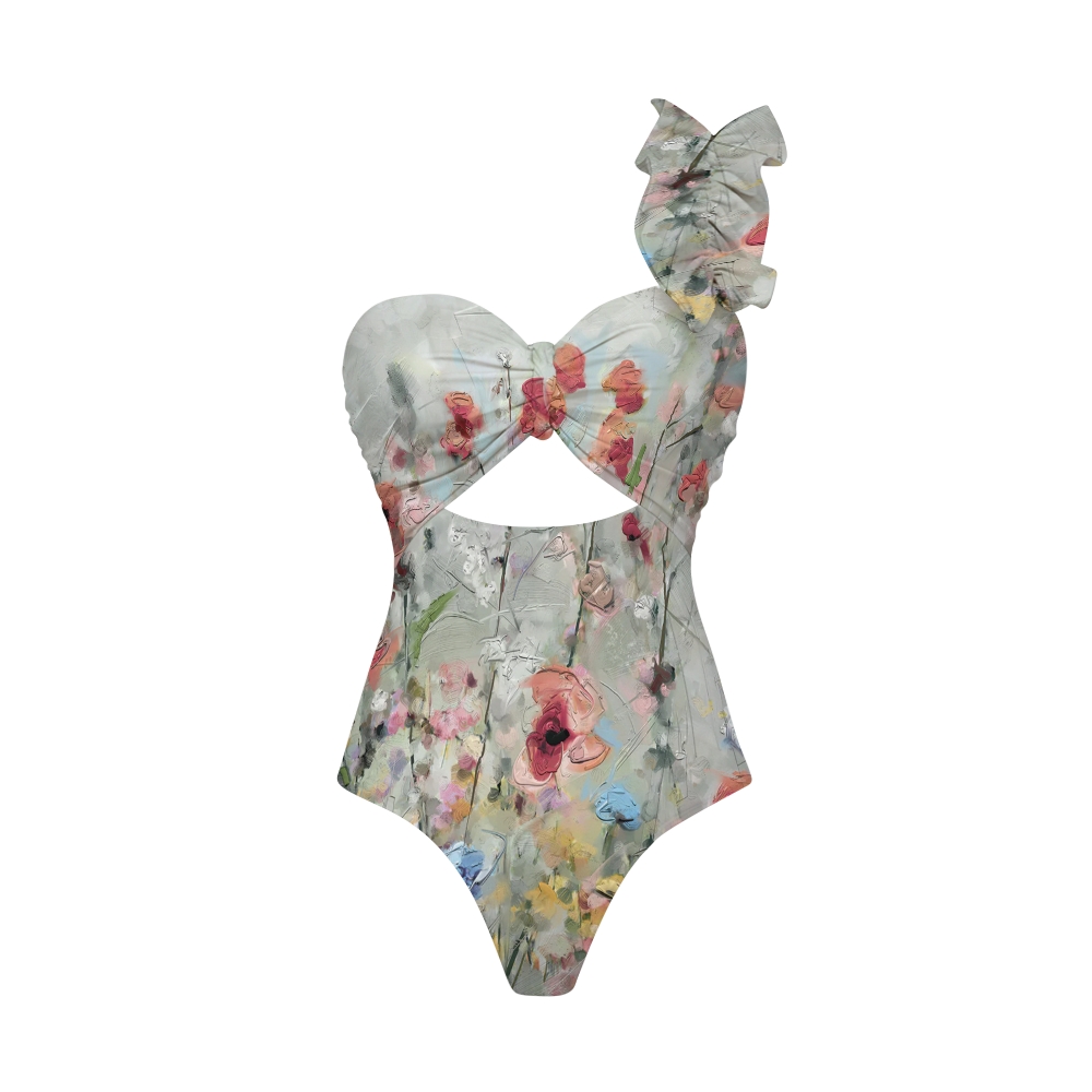 33Women's Floral One-Piece Swimsuit Set