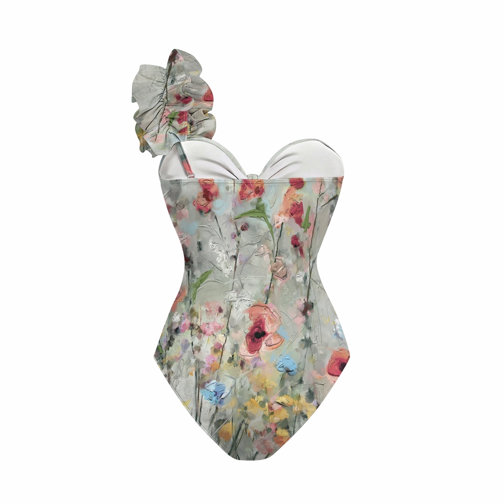 33Women's Floral One-Piece Swimsuit Set