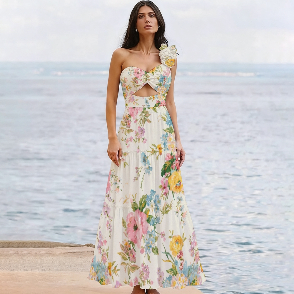 Women's Floral One-Piece Swimsuit Set