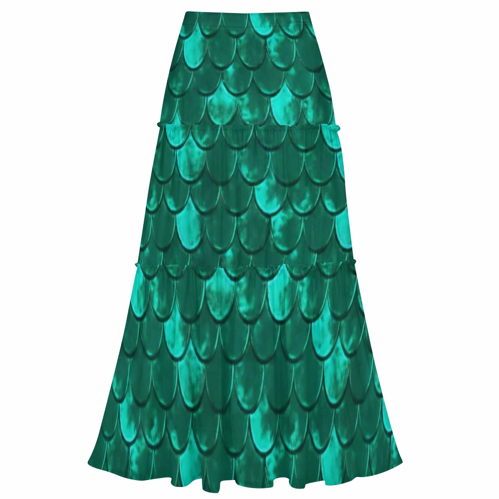 Women's Mermaid Scale One-Piece Swimsuit Set