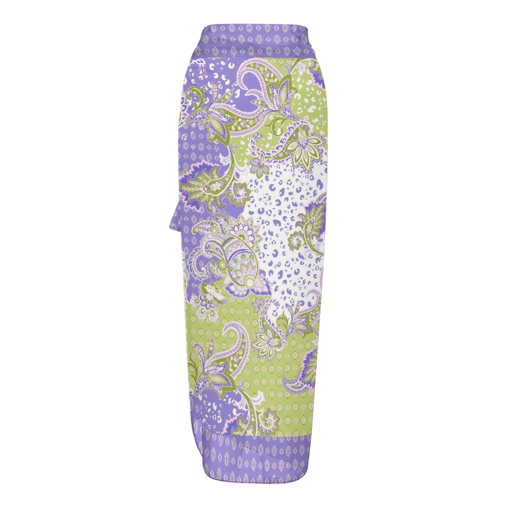 Women's Lilac Paisley Print One Piece Swimsuits and Cover Ups