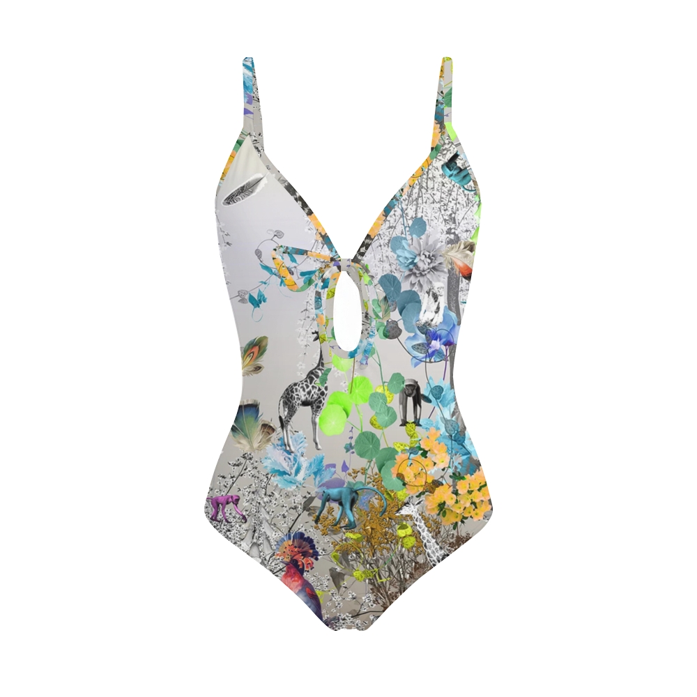 Women's Concrete Jungle A Hoffman Spectrum One-Piece Swimsuit Set 2603006315