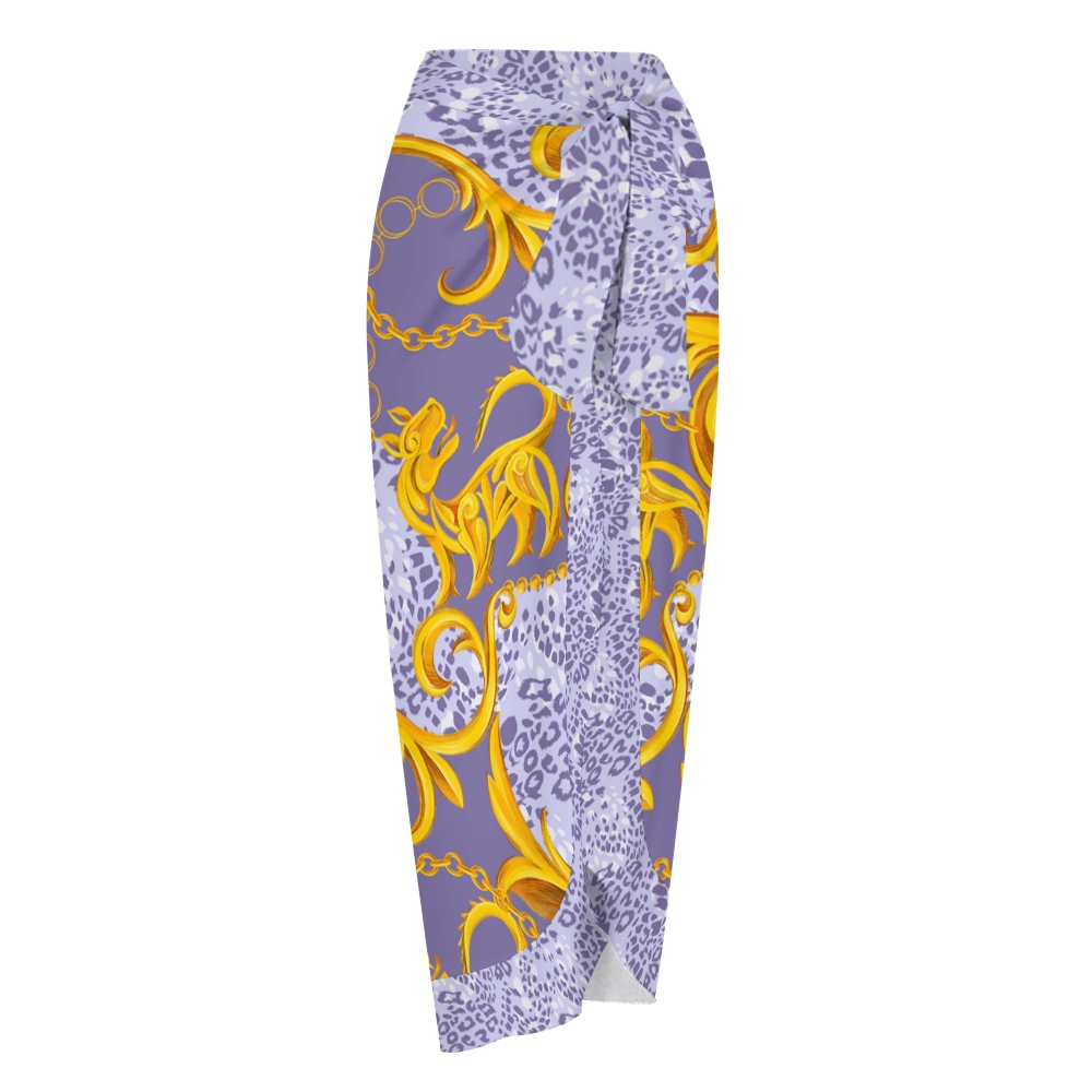 Women's Baroque Leopard Print Tie-up One-piece Swimsuit