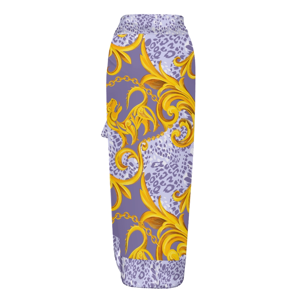 Women's Baroque Leopard Print Tie-up One-piece Swimsuit