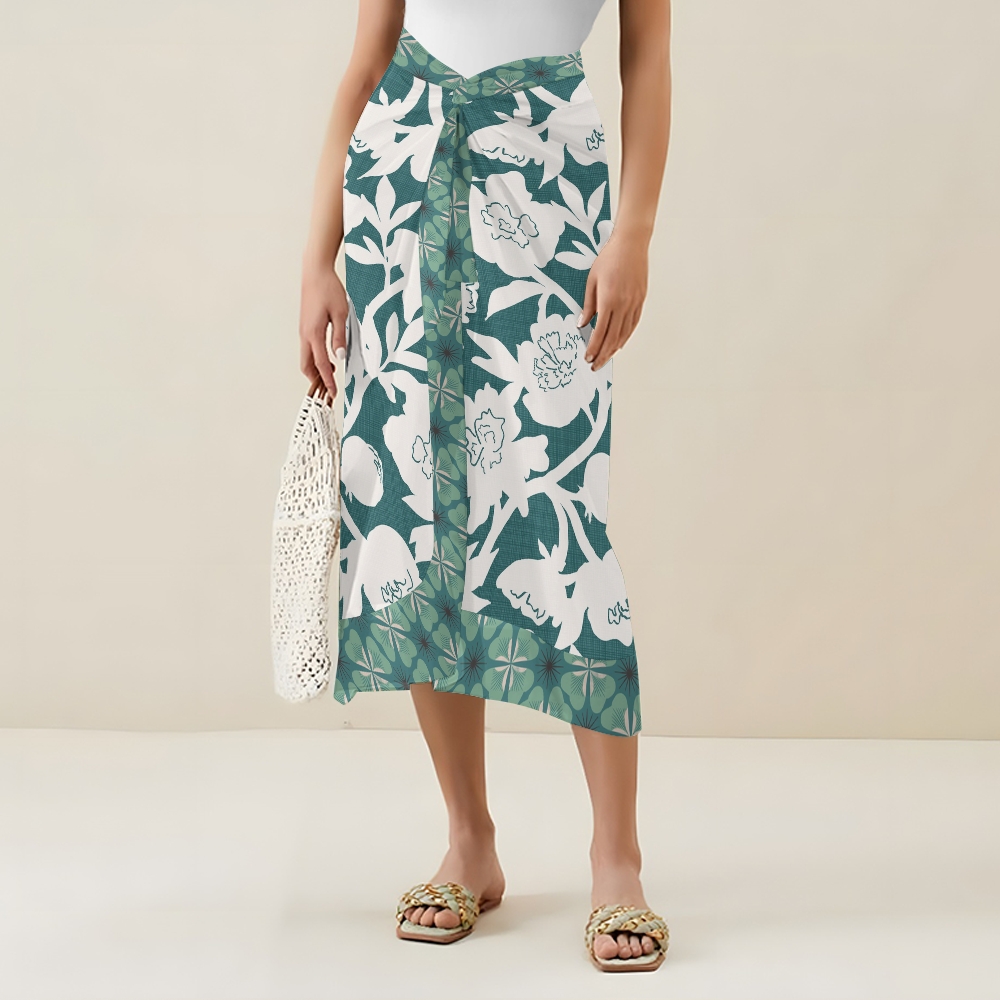 Women's Retro Floral Print Tie-up One-piece Swimsuit