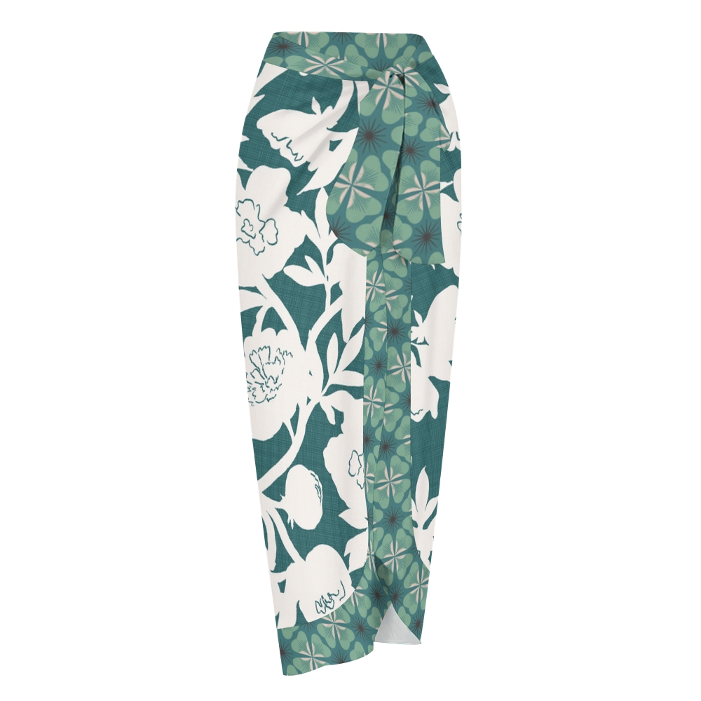 Women's Retro Floral Print Tie-up One-piece Swimsuit